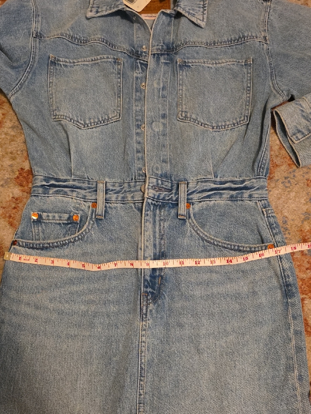 Levi's Light Blue Denim Maxi Dress - Picture 7 of 9